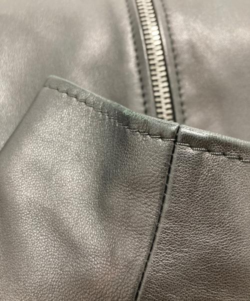 COACH（コーチ）COACH (コーチ) レザー レーサー ジャケット ブラック サイズ:46の古着・服飾アイテム