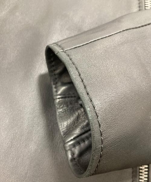 COACH（コーチ）COACH (コーチ) レザー レーサー ジャケット ブラック サイズ:46の古着・服飾アイテム