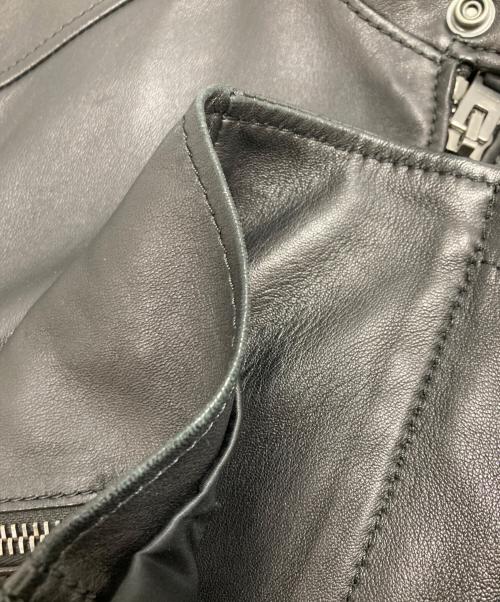 COACH（コーチ）COACH (コーチ) レザー レーサー ジャケット ブラック サイズ:46の古着・服飾アイテム