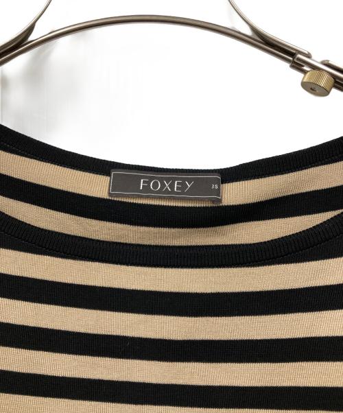 FOXEY（フォクシー）FOXEY (フォクシー) ボーダーニット ブラウン サイズ:38の古着・服飾アイテム