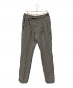 GUCCIグッチ）の古着「２タック 千鳥格子 ウールスラックス」｜ブラック