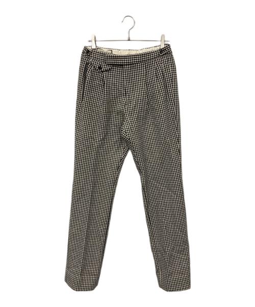 GUCCI（グッチ）GUCCI (グッチ) ２タック 千鳥格子 ウールスラックス ブラック サイズ:46の古着・服飾アイテム
