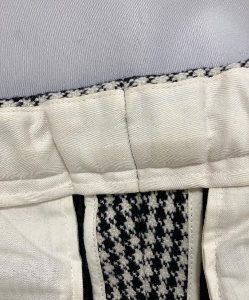 GUCCI（グッチ）GUCCI (グッチ) ２タック 千鳥格子 ウールスラックス ブラック サイズ:46の古着・服飾アイテム