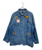 Needlesニードルズ）の古着「ASSORTED PATCH COVERALL JACKET」｜インディゴ