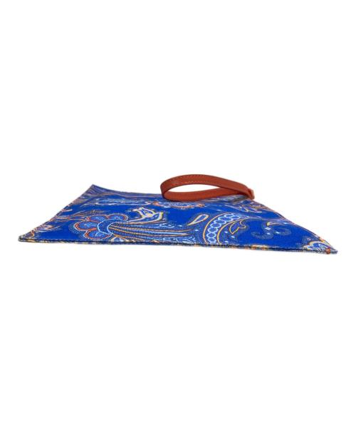 ETRO（エトロ）ETRO (エトロ) ペイズリー柄 クラッチバッグ ブルーの古着・服飾アイテム