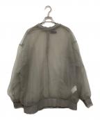 MAISON SPECIALメゾンスペシャル）の古着「Sheer Gathers Tops」｜グレー