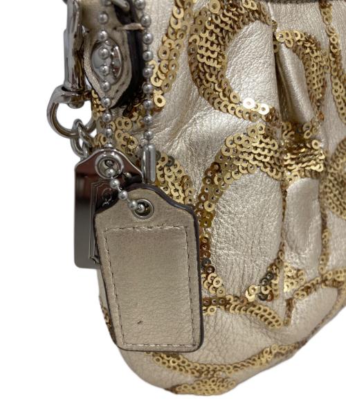 COACH（コーチ）COACH (コーチ) ラメシグネイチャーハンドバッグの古着・服飾アイテム