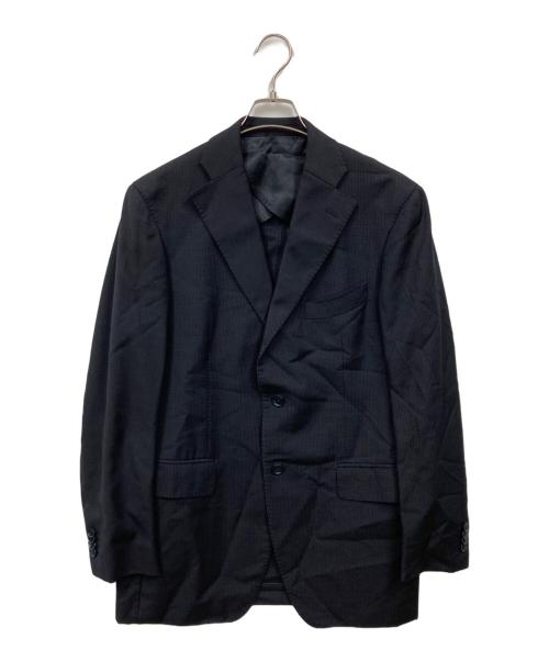 ERMENEGILDO ZEGNA（エルメネジルド・ゼニア）ERMENEGILDO ZEGNA (エルメネジルド・ゼニア) スーツ ブラック サイズ:52の古着・服飾アイテム