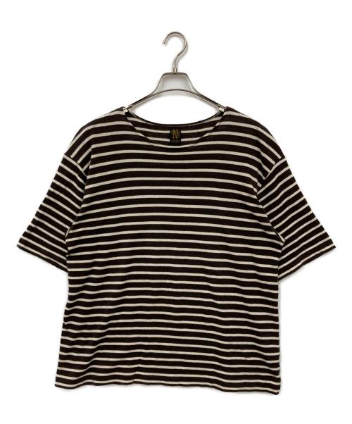 BATONER（バトナ―）BATONER (バトナ―) ボーダーTシャツ ブラウン サイズ:3の古着・服飾アイテム