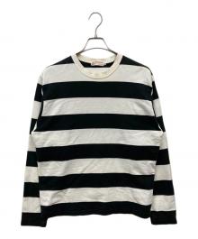 A BATHING APE（アベイシングエイプ）の古着「ボーダーカットソー」｜ブラック×ホワイト