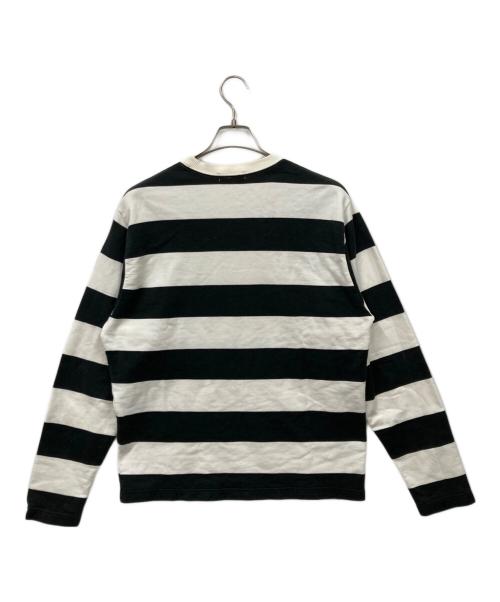 A BATHING APE（アベイシングエイプ）A BATHING APE (アベイシングエイプ) ボーダーカットソー ブラック×ホワイト サイズ:Mの古着・服飾アイテム