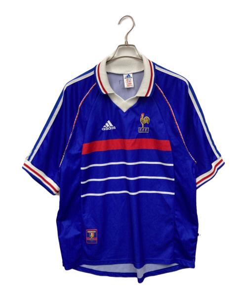 adidas（アディダス）adidas (アディダス) ゲームシャツ ブルー サイズ:XLの古着・服飾アイテム
