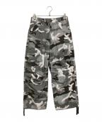 uniform experimentユニフォームエクスペリメント）の古着「MOIRE CAMOUFLAGE CARGO PANTS」｜グレー