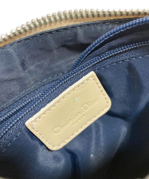 Christian Dior（クリスチャン ディオール）Christian Dior (クリスチャン ディオール) トロッターミニボストン スカイブルー×ホワイトの古着・服飾アイテム