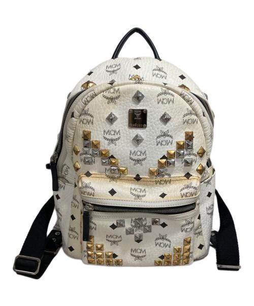 MCM（エムシーエム）MCM (エムシーエム) スタッズリュック ホワイトの古着・服飾アイテム