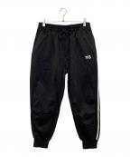 Y'sワイズ）の古着「3-STRIPES CUFFED TRACK PANTS」｜ブラック