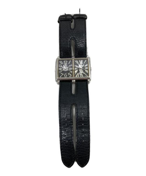 Vivienne Westwood（ヴィヴィアンウエストウッド）Vivienne Westwood (ヴィヴィアンウエストウッド) ダブルフェイスウォッチ ブラックの古着・服飾アイテム