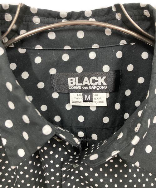 BLACK COMME des GARCONS（ブラックコムデギャルソン）BLACK COMME des GARCONS (ブラックコムデギャルソン) ドットシャツ ブラック サイズ:Mの古着・服飾アイテム