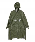 sulvamサルバム）の古着「CUTTING HOODED COAT」｜グリーン
