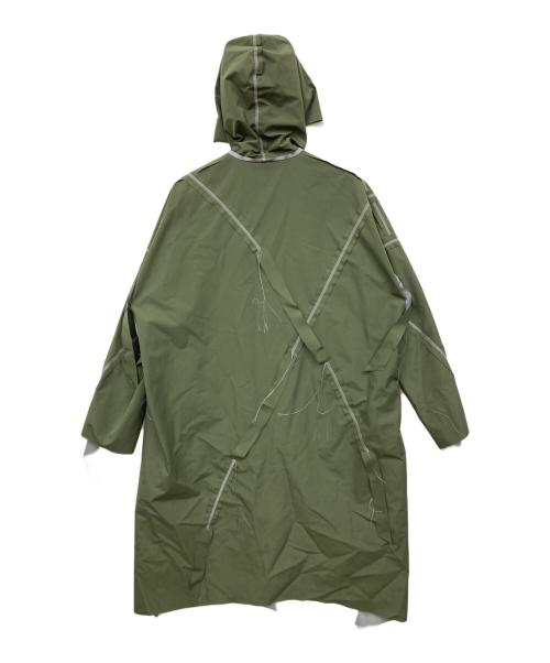 sulvam（サルバム）sulvam (サルバム) CUTTING HOODED COAT グリーン サイズ:Mの古着・服飾アイテム