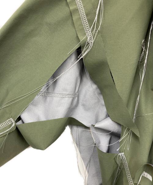 sulvam（サルバム）sulvam (サルバム) CUTTING HOODED COAT グリーン サイズ:Mの古着・服飾アイテム