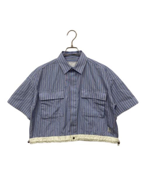 sacai（サカイ）sacai (サカイ) THOMAS MASON (トーマスメイソン) ストライプコットンポプリンシャツ ブルー サイズ:1の古着・服飾アイテム