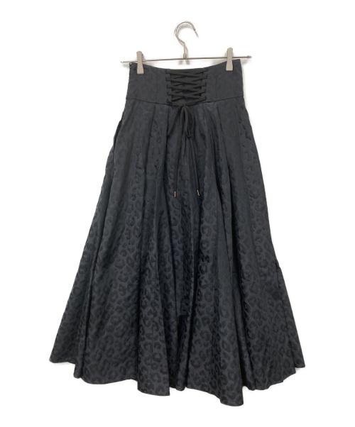 JENNE（ジェンヌ）JENNE (ジェンヌ) バックレースアップスカート ブラック サイズ:Sの古着・服飾アイテム