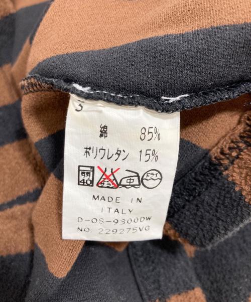 FENDI（フェンディ）FENDI (フェンディ) ストライプパイルＴシャツ ブラウン サイズ:42の古着・服飾アイテム
