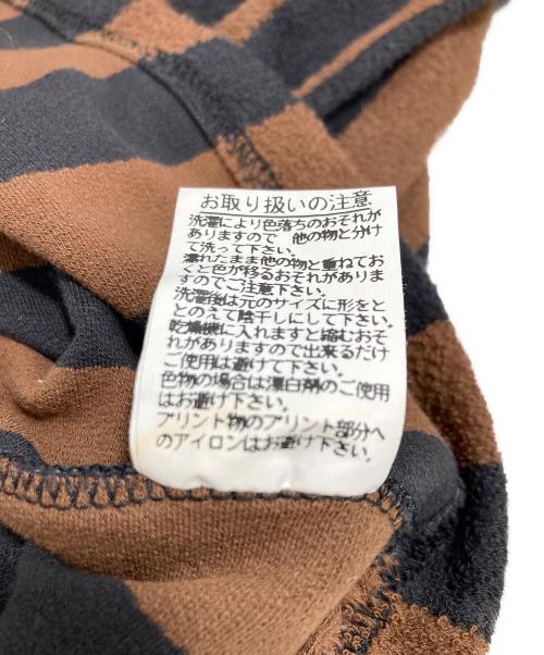 FENDI（フェンディ）FENDI (フェンディ) ストライプパイルＴシャツ ブラウン サイズ:42の古着・服飾アイテム