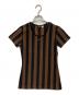 FENDI（フェンディ）の古着「ストライプパイルＴシャツ」｜ブラウン