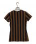 FENDI (フェンディ) ストライプパイルＴシャツ ブラウン サイズ:42：10000円