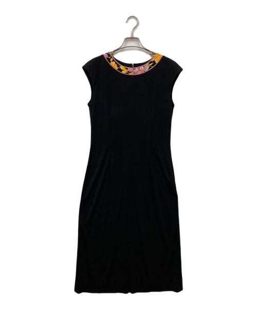 LEONARD（レオナール）LEONARD (レオナール) ノースリーブワンピース ブラック サイズ:Lの古着・服飾アイテム