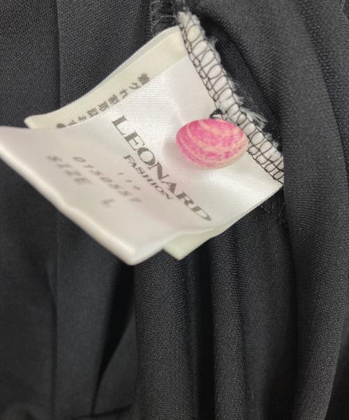 LEONARD（レオナール）LEONARD (レオナール) ノースリーブワンピース ブラック サイズ:Lの古着・服飾アイテム