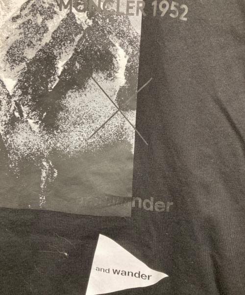 MONCLER GENIUS（モンクレール ジーニアス）MONCLER GENIUS (モンクレール ジーニアス) and wander (アンドワンダー) Tシャツ ブラック サイズ:XLの古着・服飾アイテム