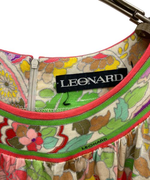 LEONARD（レオナール）LEONARD (レオナール) ウールシルクワンピース ベージュ サイズ:Sの古着・服飾アイテム