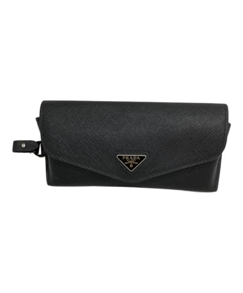 PRADA（プラダ）PRADA (プラダ) サフィアーノ レザー アイウェアケース ブラックの古着・服飾アイテム