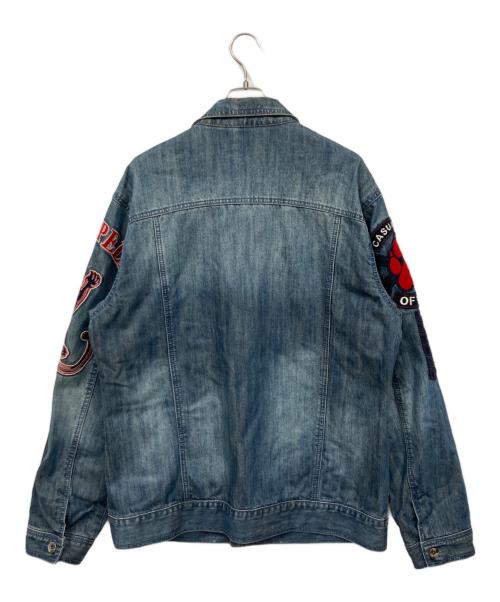 pellepelle（ペレペレ）pellepelle (ペレペレ) ワッペン デニムジャケット インディゴ サイズ:XXLの古着・服飾アイテム