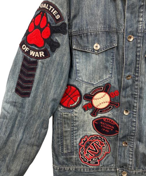 pellepelle（ペレペレ）pellepelle (ペレペレ) ワッペン デニムジャケット インディゴ サイズ:XXLの古着・服飾アイテム