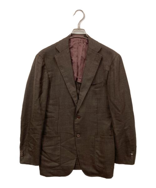RING JACKET（リングジャケット）RING JACKET (リングジャケット) テーラードジャケット ブラウン サイズ:48の古着・服飾アイテム
