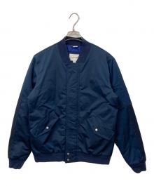 LACOSTE（ラコステ）の古着「リブキルティングボンバージャケット」｜ネイビー