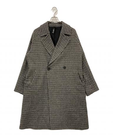 中古・古着通販】Hevo (イーヴォ) 千鳥格子コート グレー サイズ:46