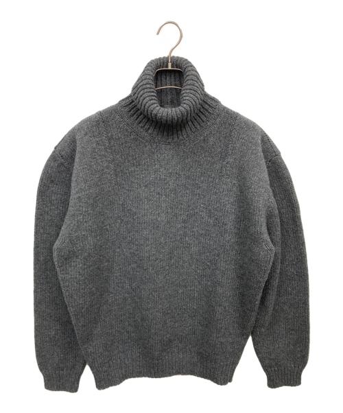 PRADA（プラダ）PRADA (プラダ) ハイネック ゲージ ニット グレー サイズ:50の古着・服飾アイテム