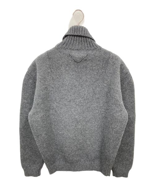 PRADA（プラダ）PRADA (プラダ) ハイネック ゲージ ニット グレー サイズ:50の古着・服飾アイテム