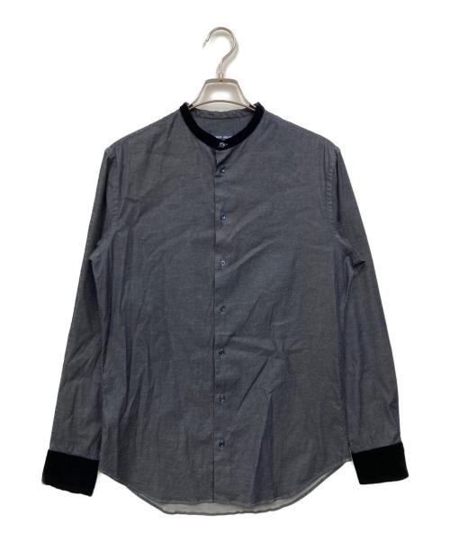 GIORGIO ARMANI（ジョルジョアルマーニ）GIORGIO ARMANI (ジョルジョアルマーニ) スタンドカラーシャツ ネイビー サイズ:40の古着・服飾アイテム