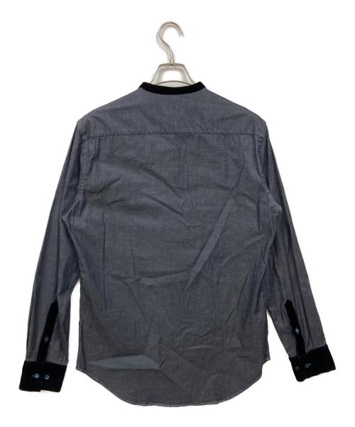 GIORGIO ARMANI（ジョルジョアルマーニ）GIORGIO ARMANI (ジョルジョアルマーニ) スタンドカラーシャツ ネイビー サイズ:40の古着・服飾アイテム