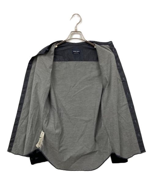GIORGIO ARMANI（ジョルジョアルマーニ）GIORGIO ARMANI (ジョルジョアルマーニ) スタンドカラーシャツ ネイビー サイズ:40の古着・服飾アイテム