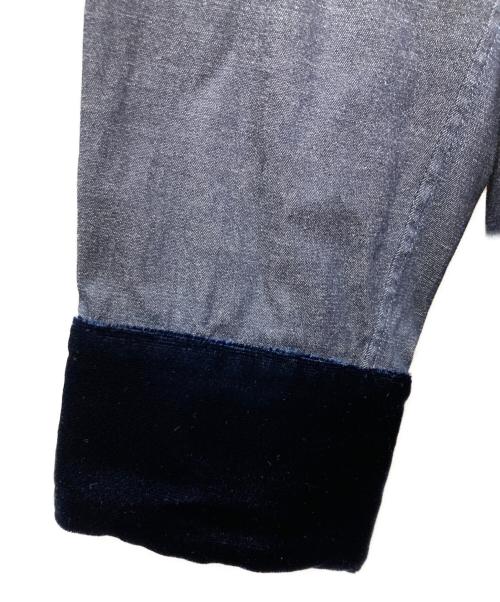 GIORGIO ARMANI（ジョルジョアルマーニ）GIORGIO ARMANI (ジョルジョアルマーニ) スタンドカラーシャツ ネイビー サイズ:40の古着・服飾アイテム