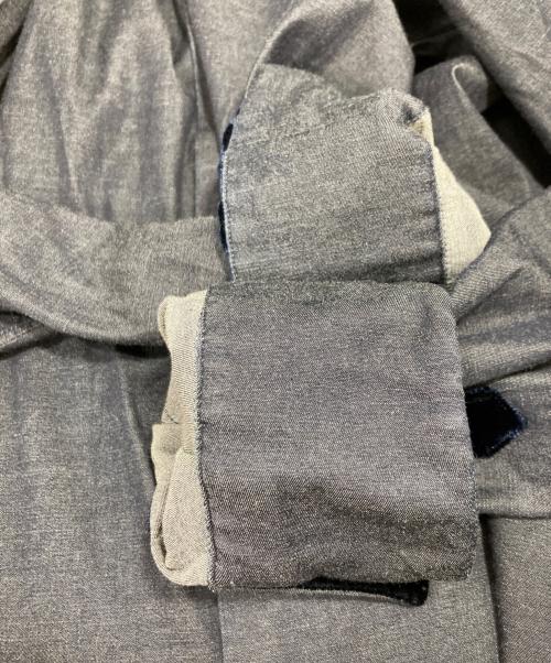 GIORGIO ARMANI（ジョルジョアルマーニ）GIORGIO ARMANI (ジョルジョアルマーニ) スタンドカラーシャツ ネイビー サイズ:40の古着・服飾アイテム