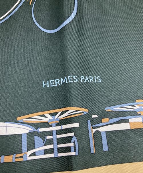 HERMES（エルメス）HERMES (エルメス) カレ90/Complication Equestre/コンプリケーション・エケストル グリーンの古着・服飾アイテム