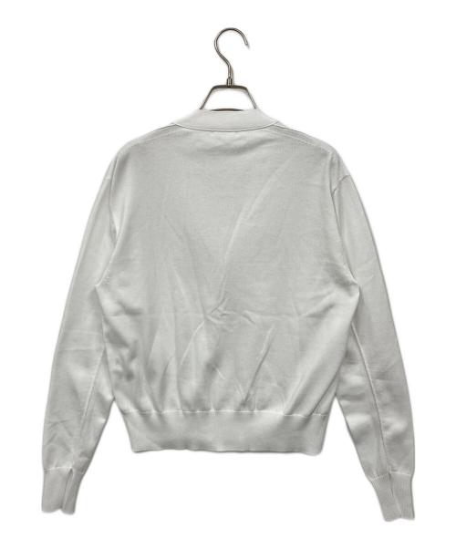 BLAMINK（ブラミンク）BLAMINK (ブラミンク) コットン14G Vネックカーディガン ホワイト サイズ:36の古着・服飾アイテム